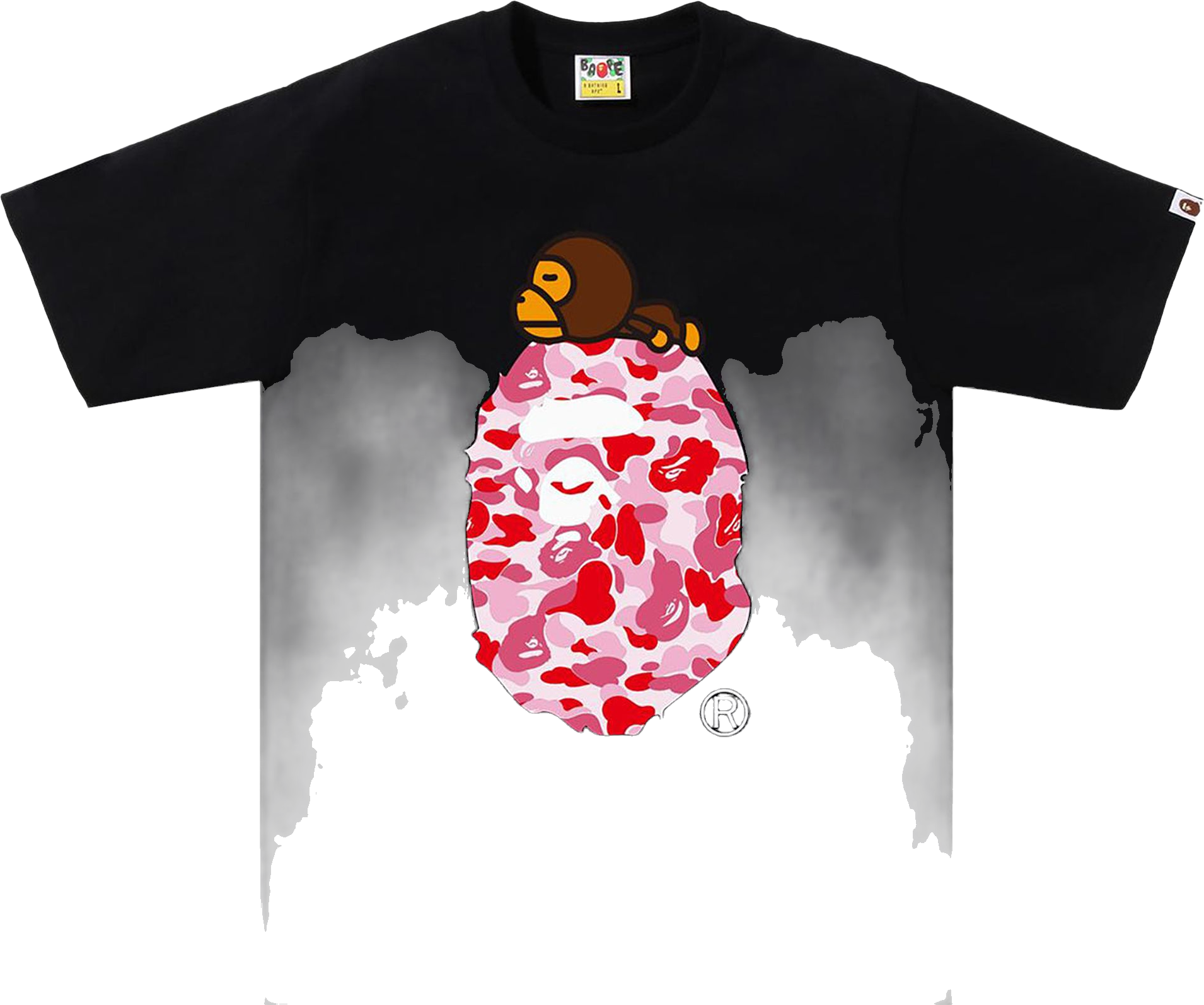 A Bathing Ape Abc Camo Milo Big Ape T-Shirt - Black | Editorialist