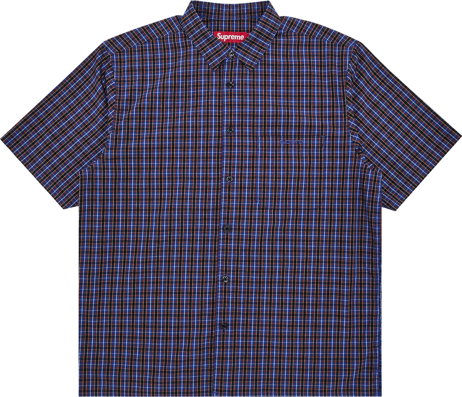 Supreme Mini Plaid Short-Sleeve Shirt - Red | Editorialist