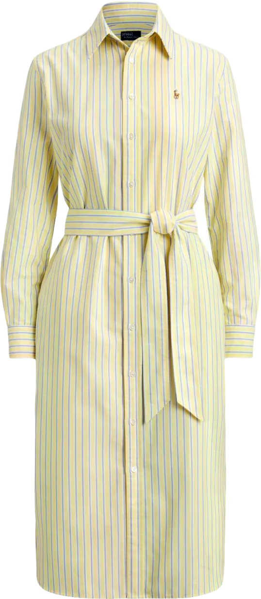 ralph lauren yellow shirt dress Ralph Lauren Girls Striped Poplin Shirt Dress in Yellow