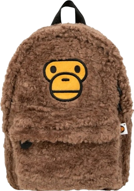 A Bathing Ape Baby Milo Fur Mini Backpack - Brown | Editorialist