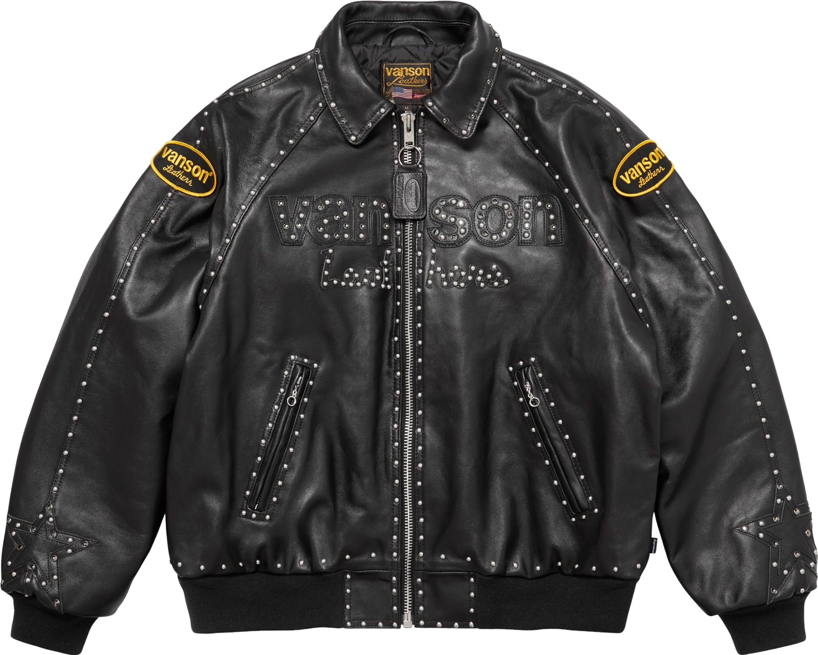 Supreme X Vanson Leather Star Jacket - Black | Editorialist