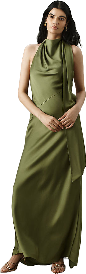 Significant Other Adriana Halter Midi Gown - Cream - 52% Off | Editorialist