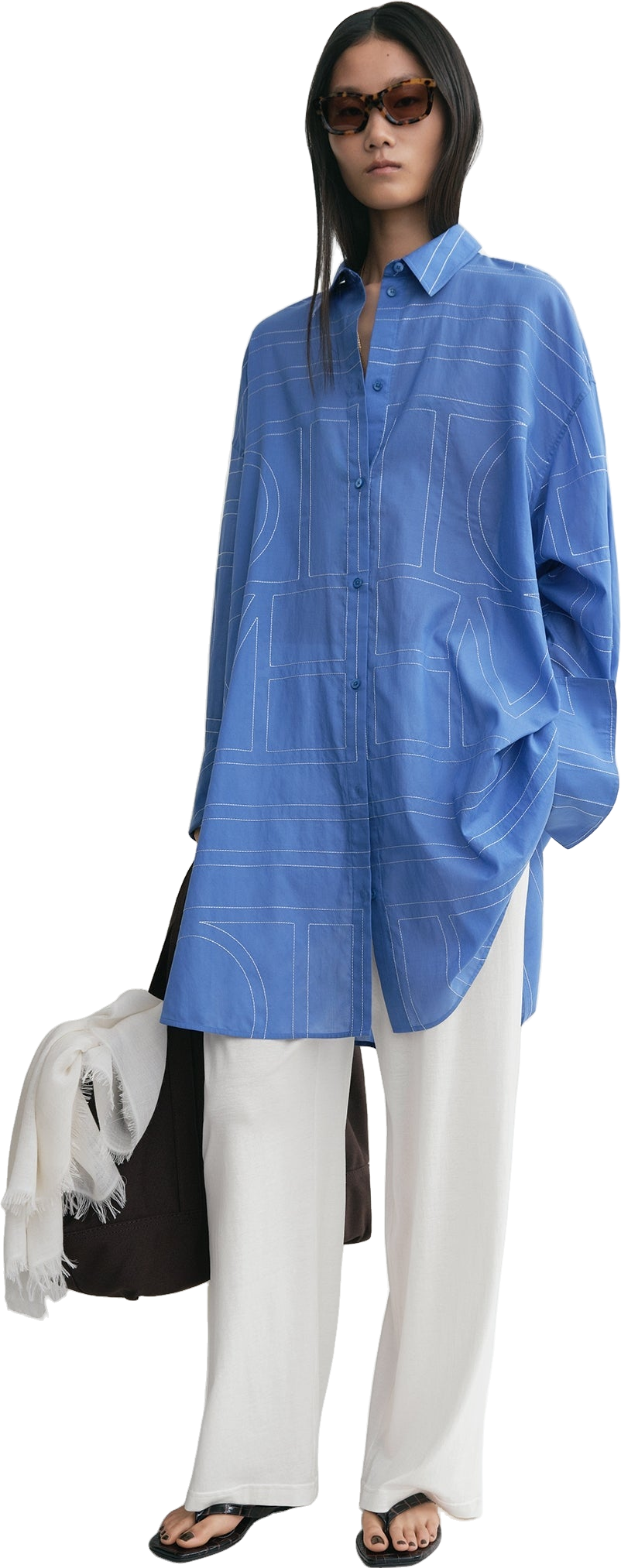 TOTEME Long Sleeve Shirt - Cobalt | Editorialist
