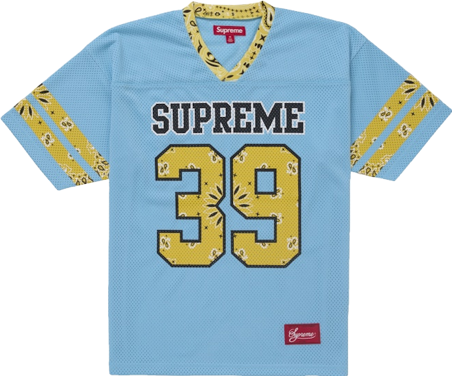 Supreme Bandana Football Jersey - White | Editorialist