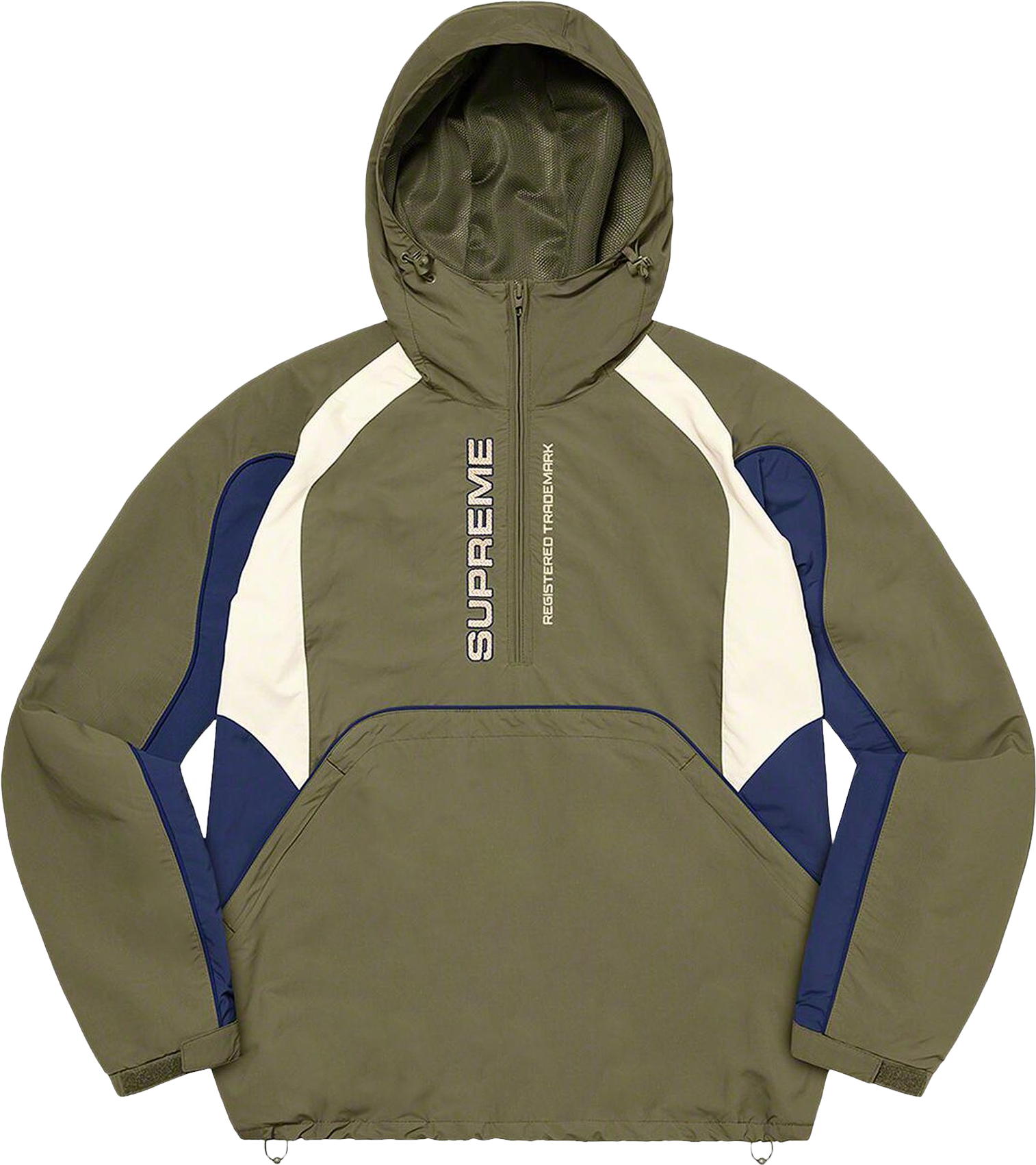 Supreme Paneled Half Zip Pullover - Green | Editorialist