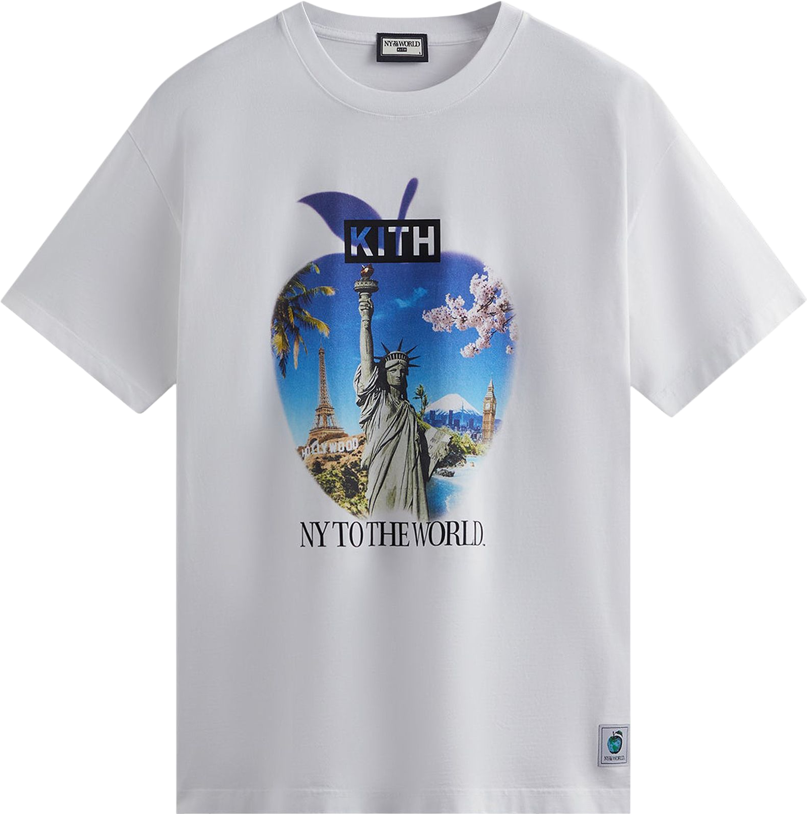 Kith Ny To The World Liberty Apple Vintage Tee - Black | Editorialist