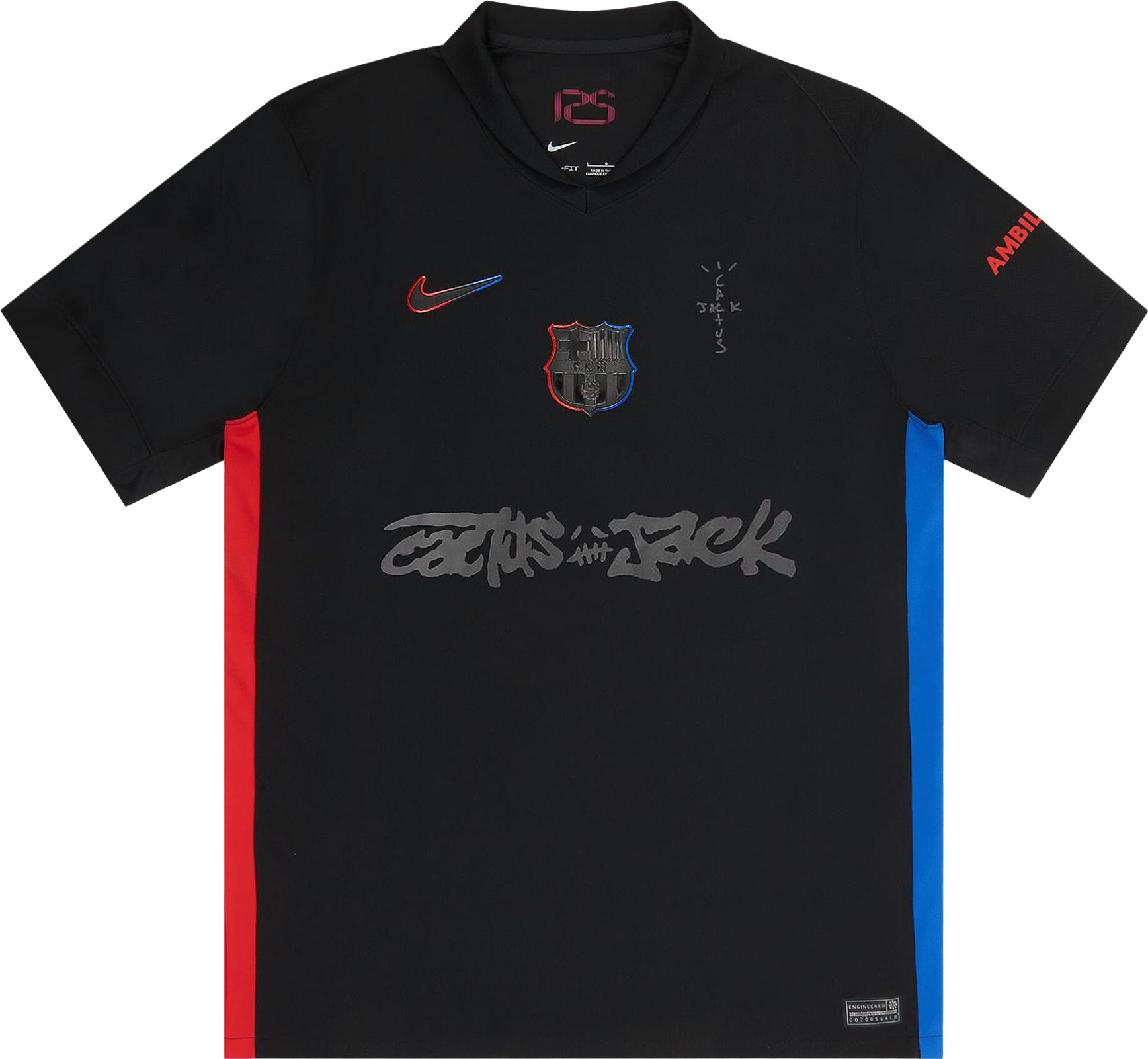 Nike Fc Barcelona X Cactus Jack 2024/25 Match Away Jersey - Black