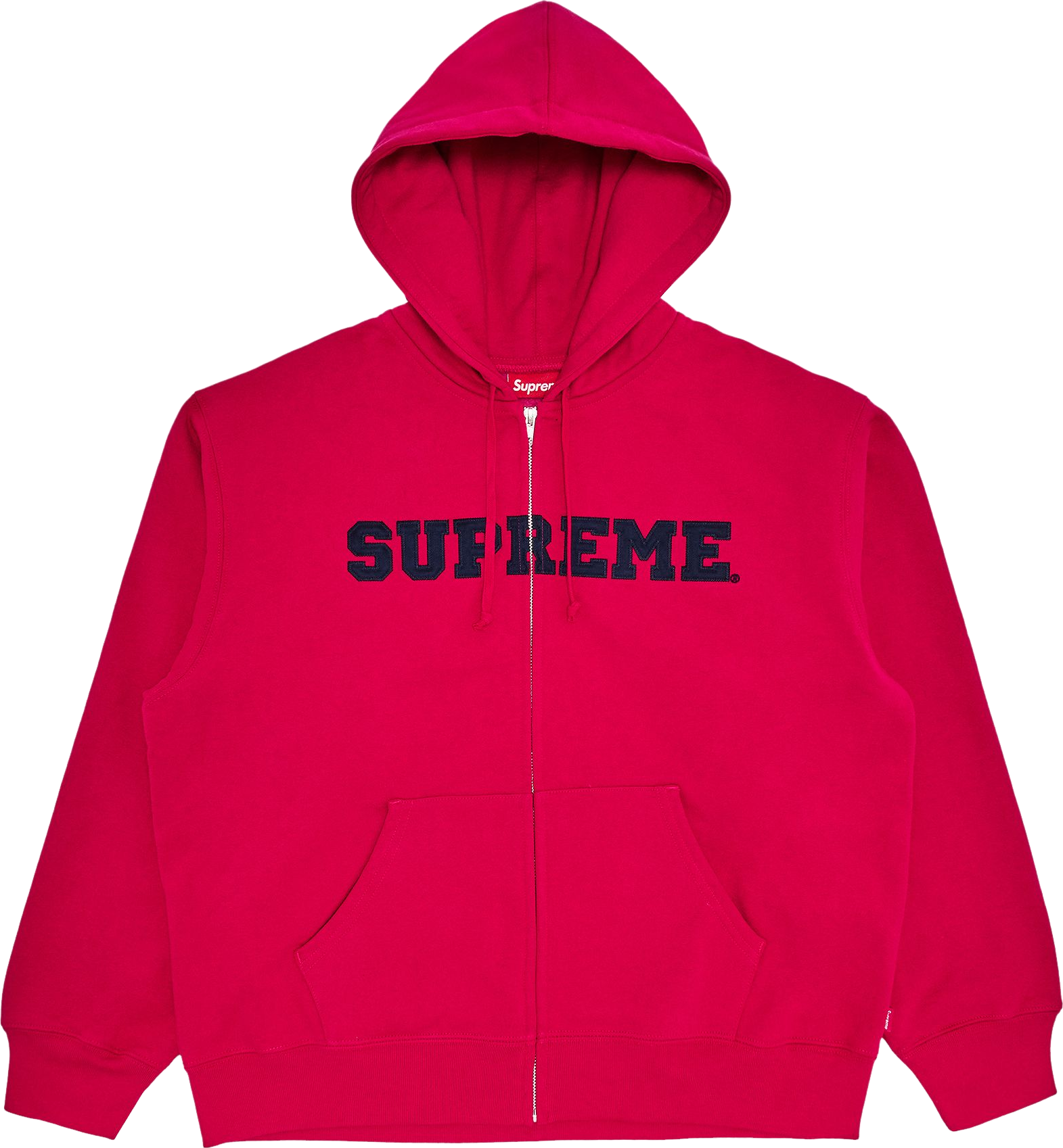 Supreme Collegiate Appliqué Zip Up Hooded Sweatshirt - Blue