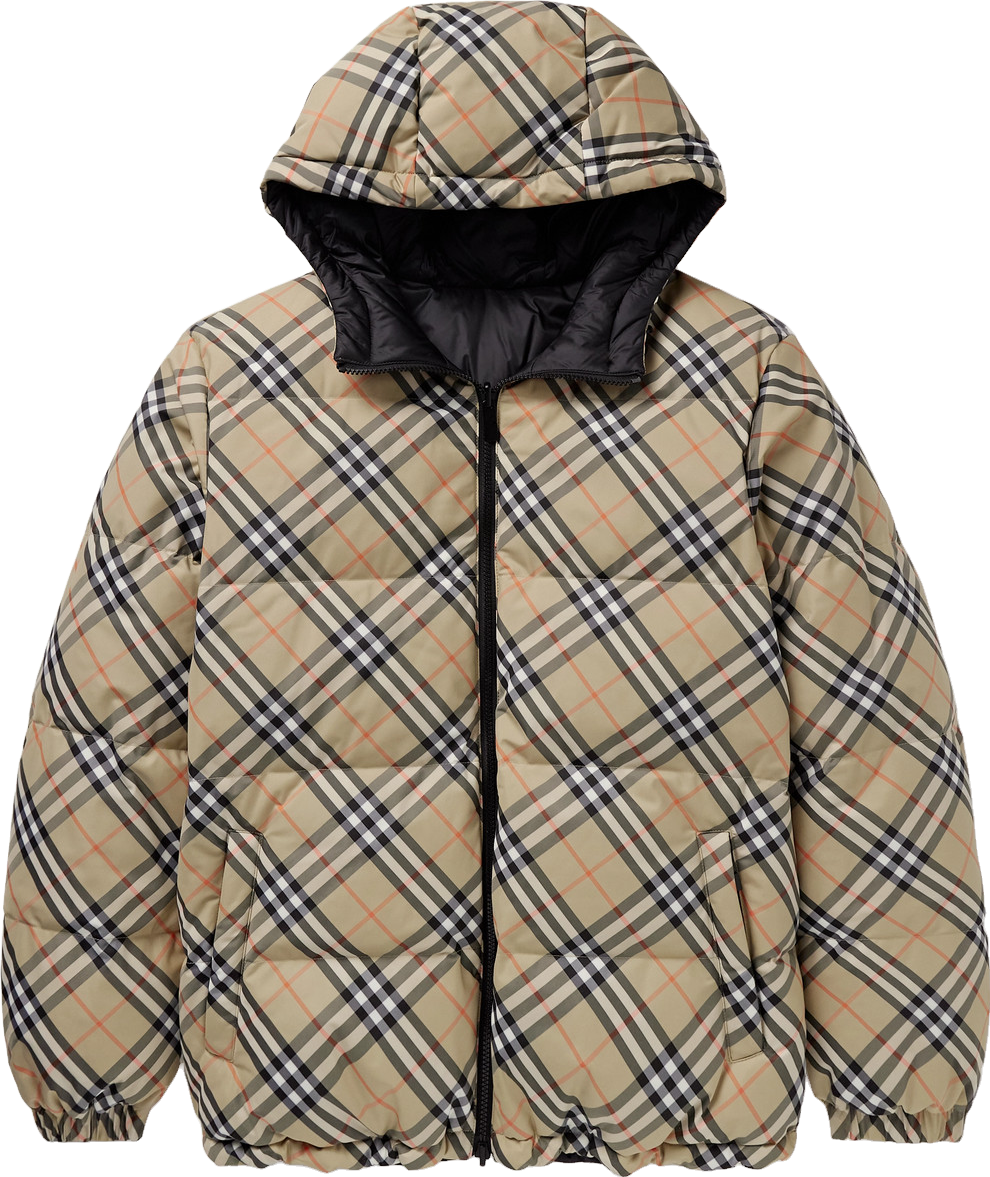 Burberry Reversible Checked Quilted Shell Hooded Down Jacket