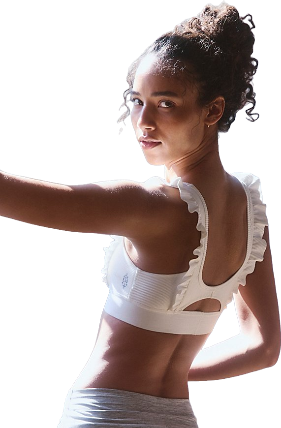 Alo Yoga Airbrush Double Up Bra - Black/white | Editorialist