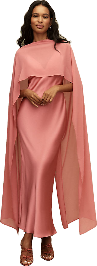 Buy Bhldn Asha Flutter-sleeve V-neck Chiffon Maxi Dress - Green At 30% Off