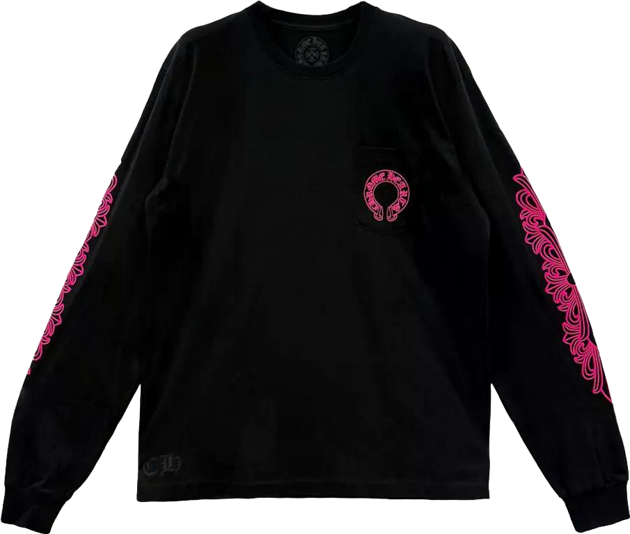 Chrome Hearts Horseshoe-Print Long-Sleeve Top - Black | Editorialist
