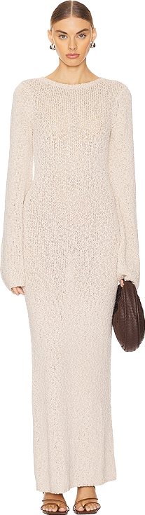 Tularosa Titta Maxi Dress In Crochet Knit In Ivory - 6% Off | Editorialist