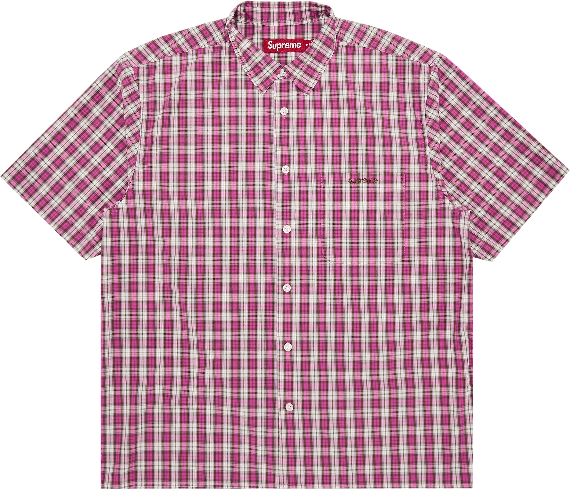 j*k様 Supreme Mini Plaid S/S Shirt pink M Supreme Mini Plaid Shirt - Pink | Editorialist