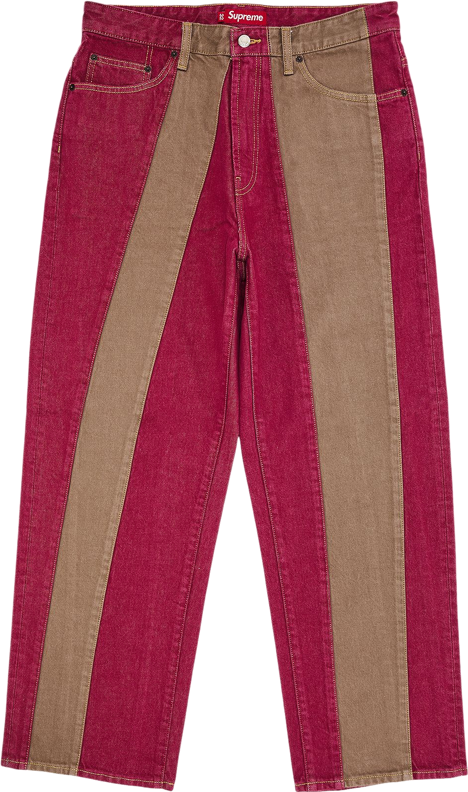 ゆ*い様 Supreme Paneled Stripe Baggy Jean 3 Supreme Paneled Stripe Baggy Jean - Black | Editorialist