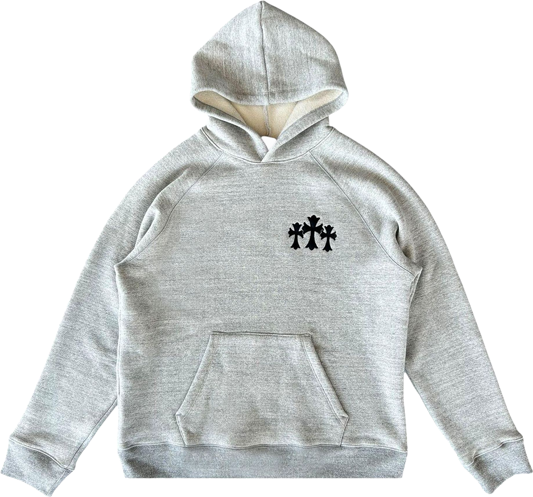 Chrome Hearts Triple Cross Hoodie - Grey | Editorialist