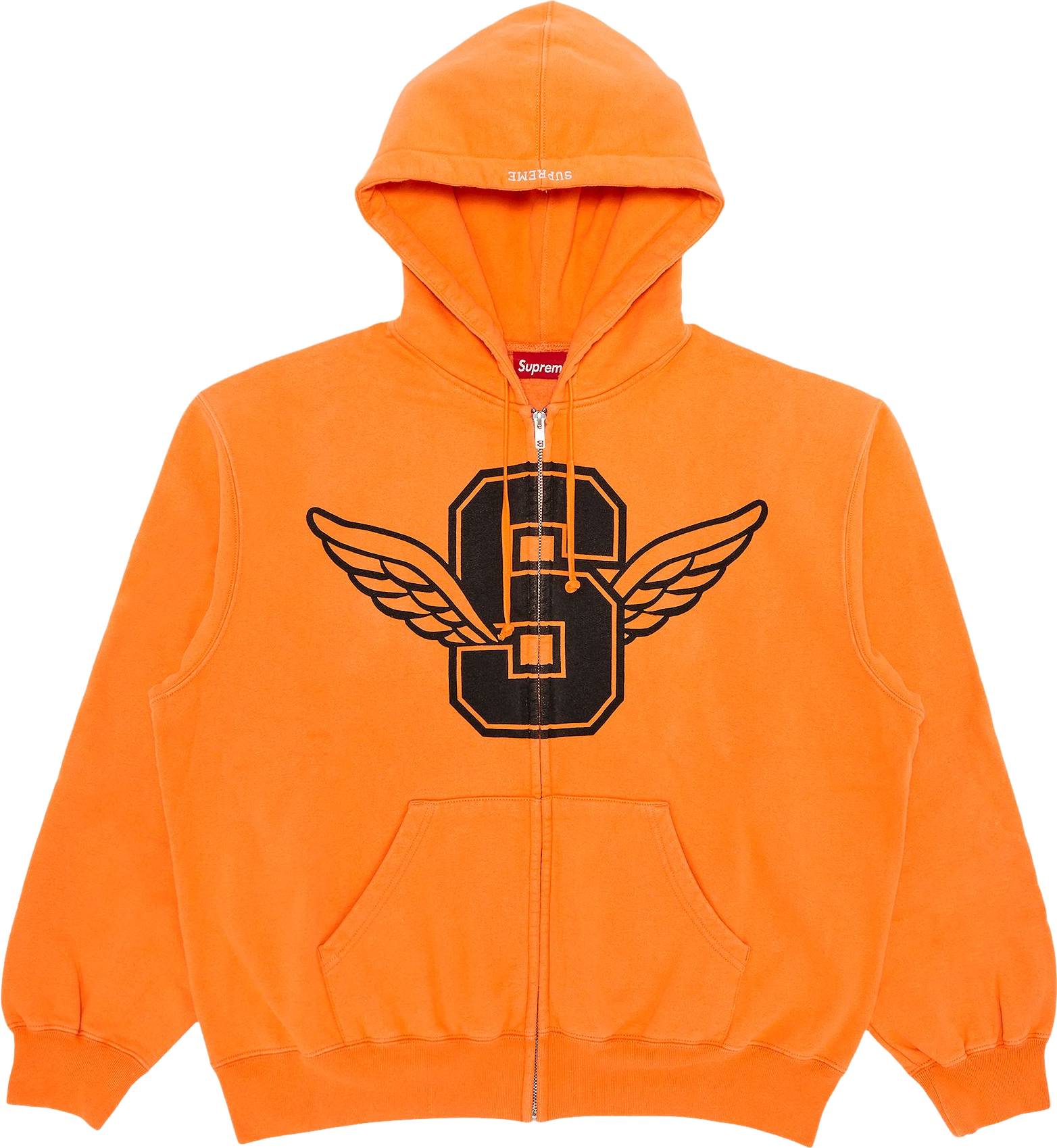 Supreme Wings Zip Up Hooded Sweatshirt - Orange | Editorialist