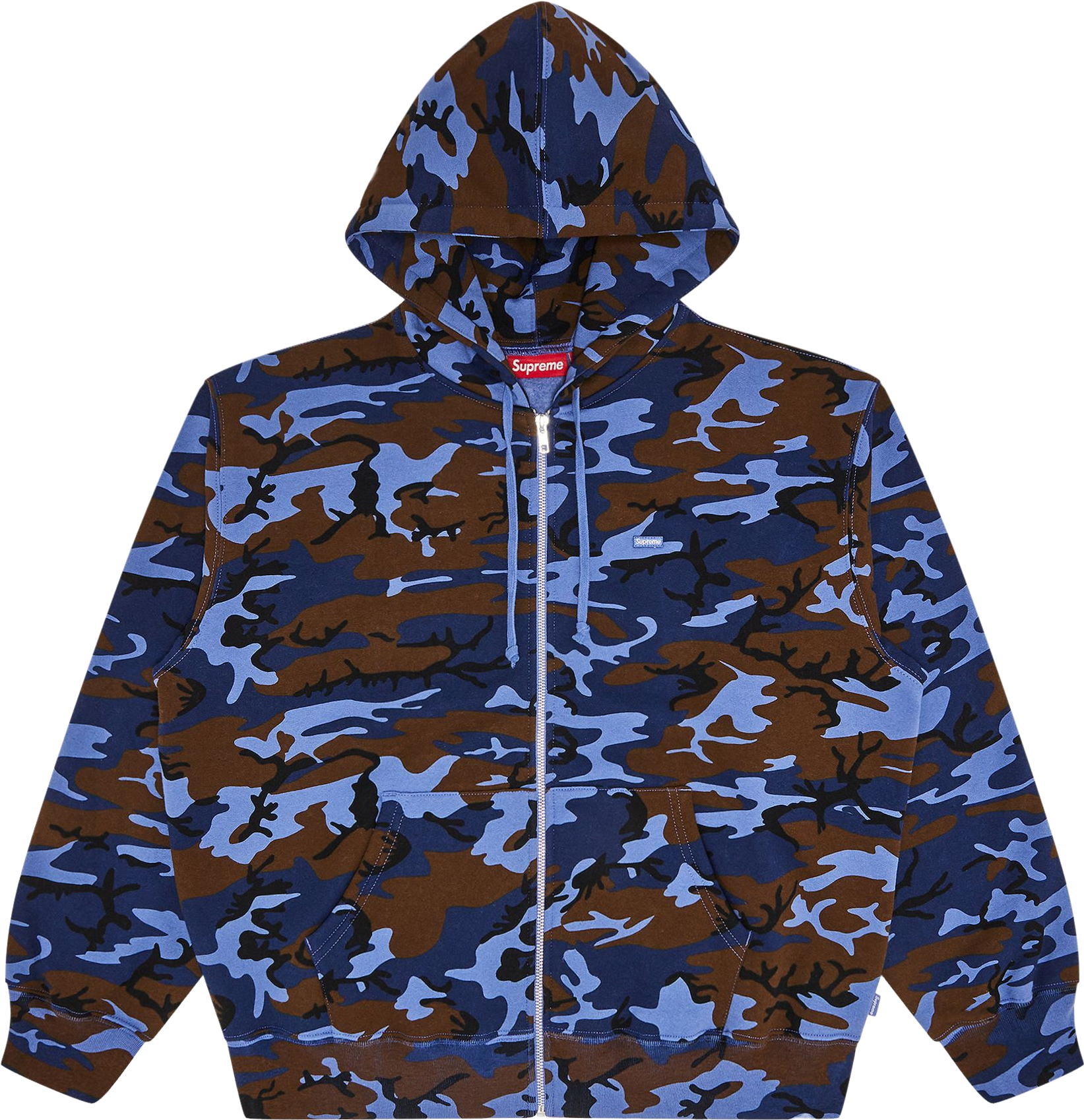 Supreme Small Box Zip Up Hooded Sweatshirt - Blue | Editorialist