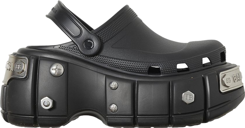 Balenciaga X Crocs Hardcrocs Sandal - Black | Editorialist