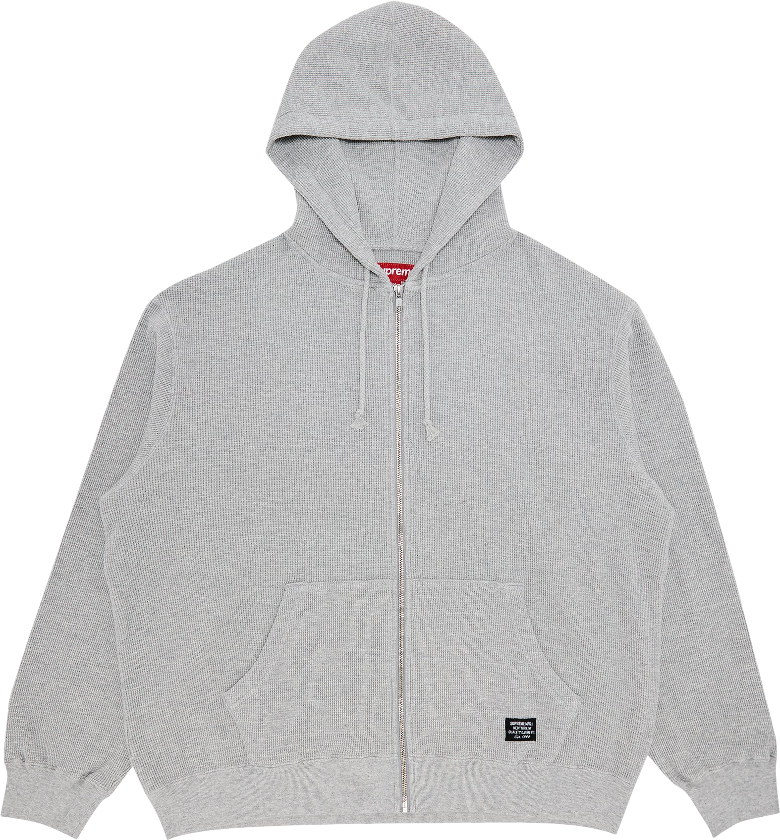 Supreme Hooded Zip-Up Thermal - Grey | Editorialist