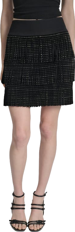 JADED LONDON Onyx Studded Mini Skirt - Black | Editorialist