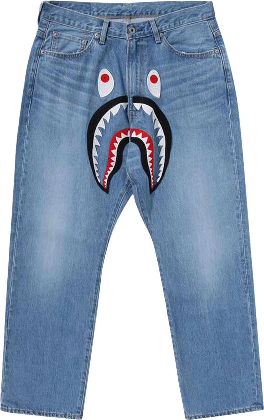 メンズ A BATHING APE 2008 TYPE-05 シャークデニムパンツ