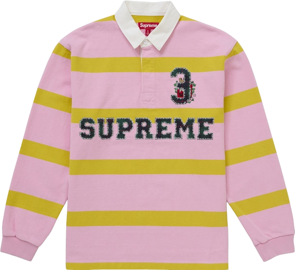 Supreme Stripe Rugby Shirt - Navy Blue | Editorialist