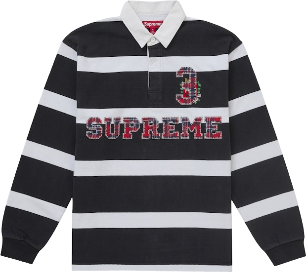 Supreme Stripe Rugby Shirt - Pink | Editorialist
