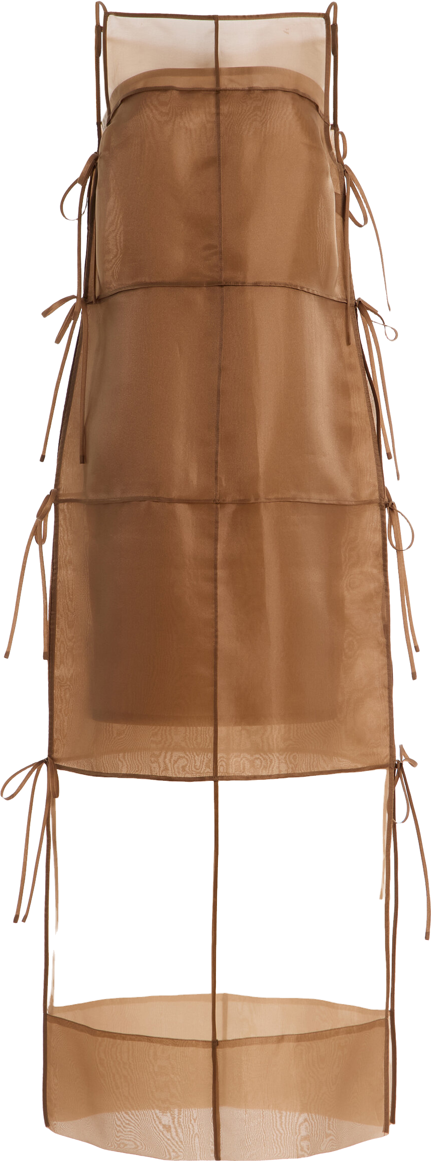 staud chandler tie-detailed organza midi dress Staud