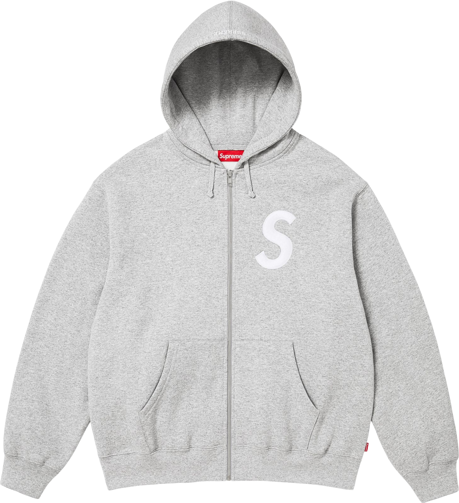 Supreme Logo Zip Up Hooded Sweatshirt - Blue | Editorialist