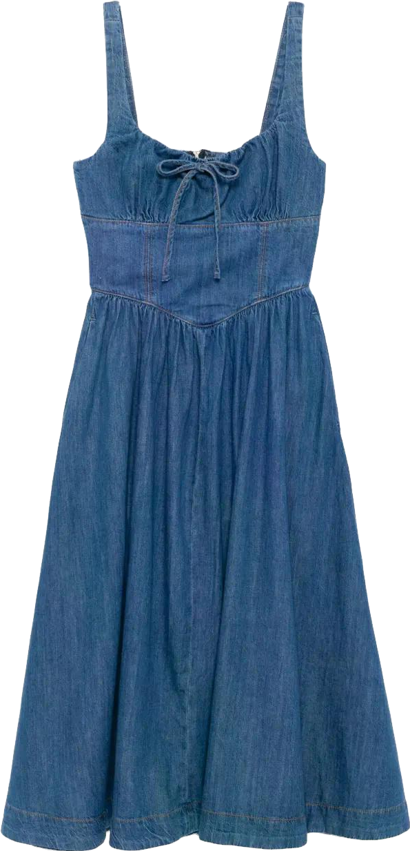 balia denim dress Reformation Midi In Rhine - 60% Off Flare midi Size:67 x 43 in BHM2006WD Buy Ecru/Black Polka Dot high boots for a