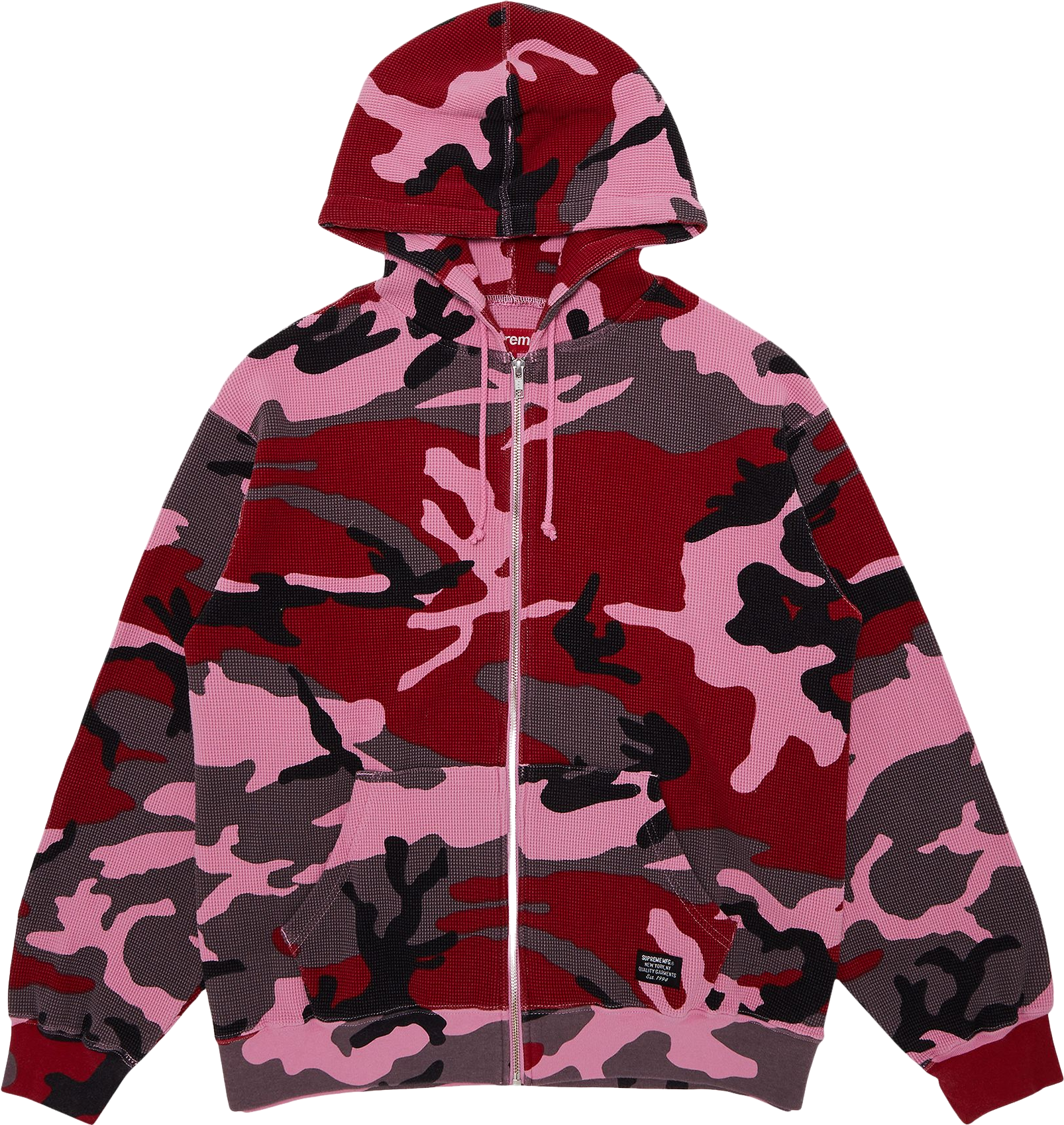 Supreme Hooded Zip-Up Thermal Top - Pink | Editorialist