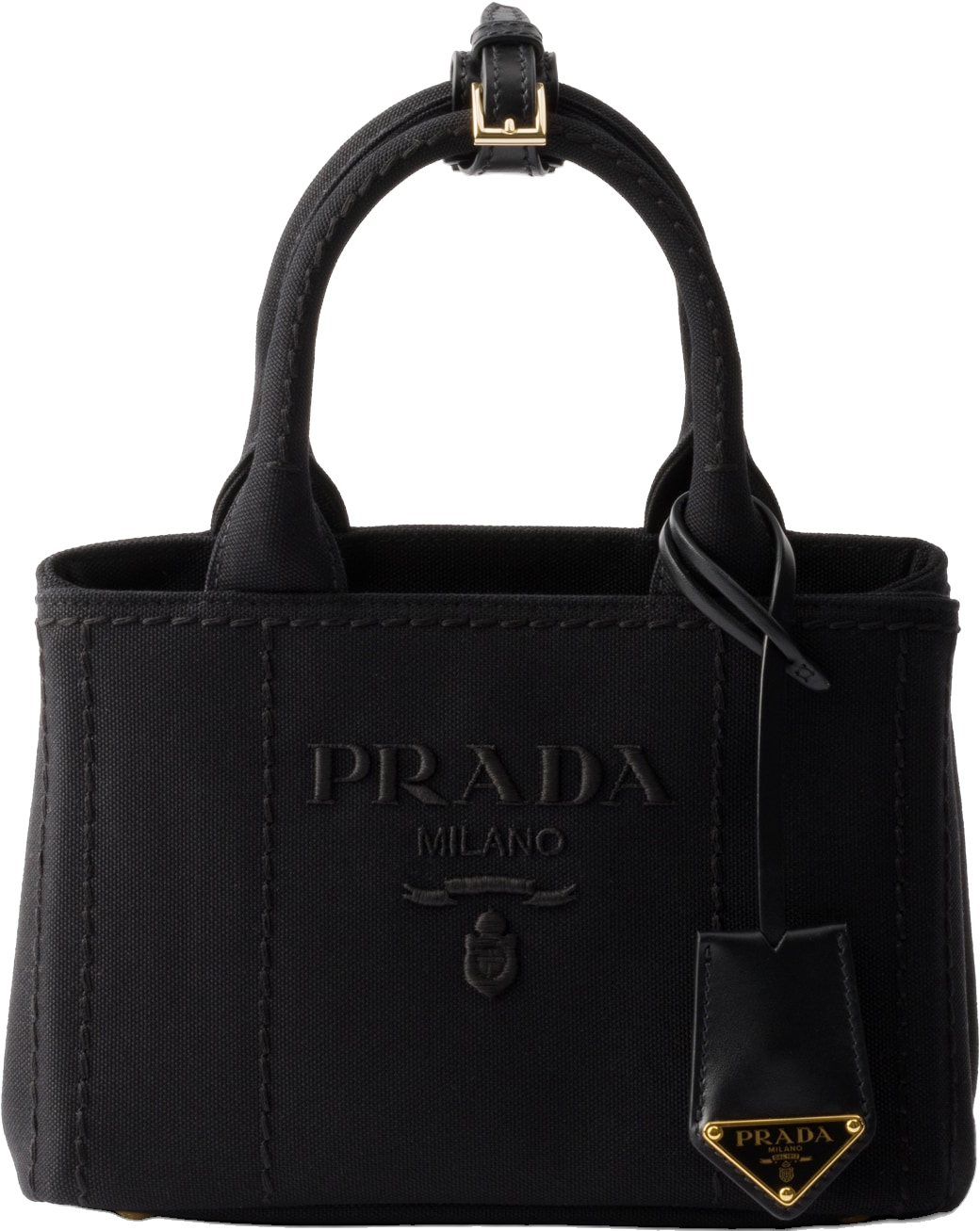 Prada JardinièRe Mini Canvas Handbag - Black | Editorialist
