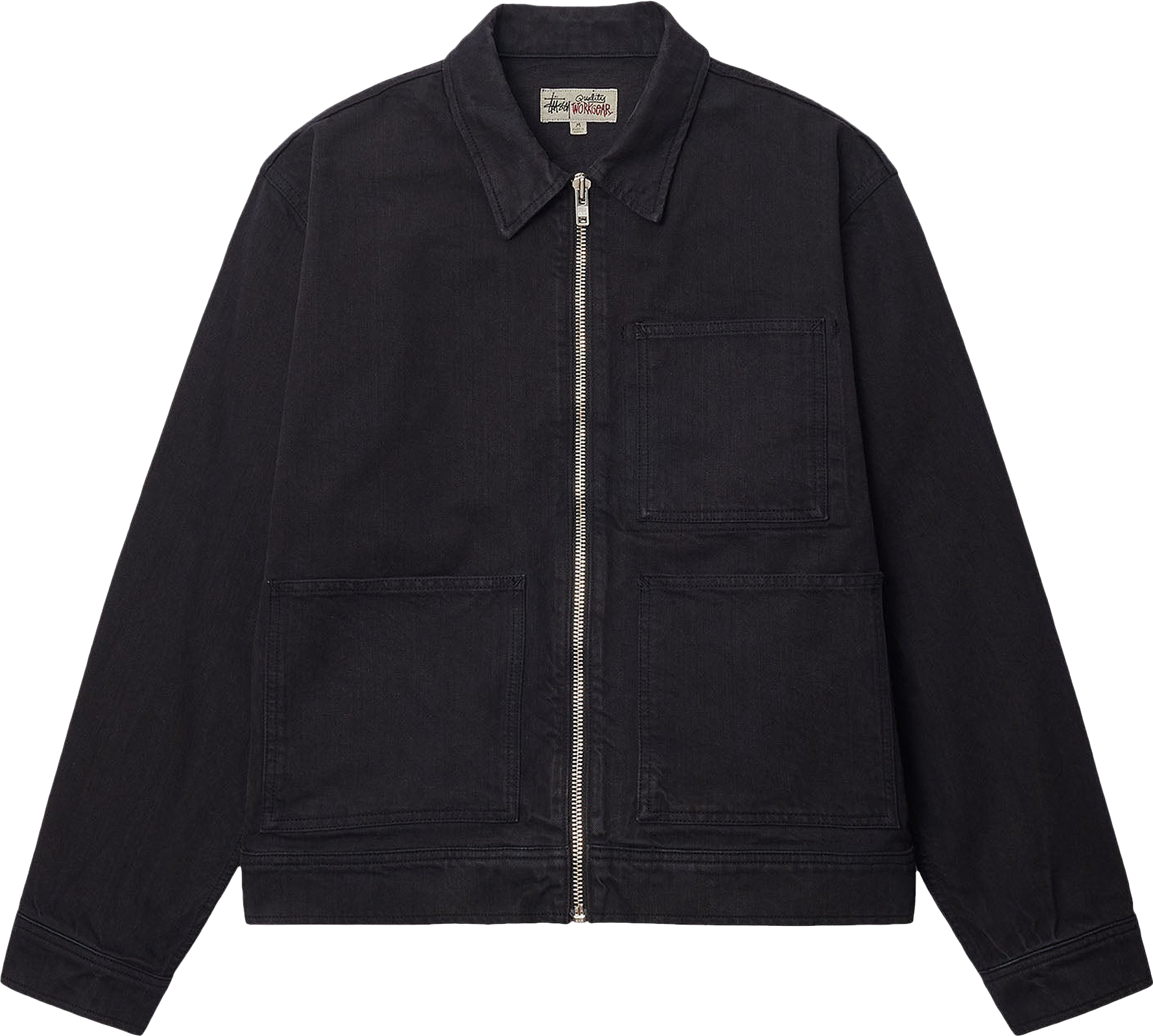 StüSsy Zip Work Jacket In Black | Editorialist