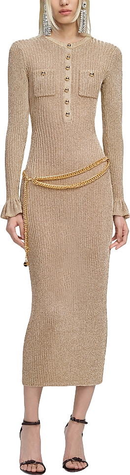 ivory lurex knit dress SELF-PORTRAIT - SCV021400_G