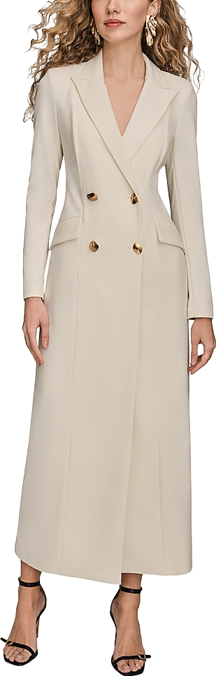 chinese dress ladies Long Sleeve Double Breasted Maxi Coat Dress | Gown main image 0