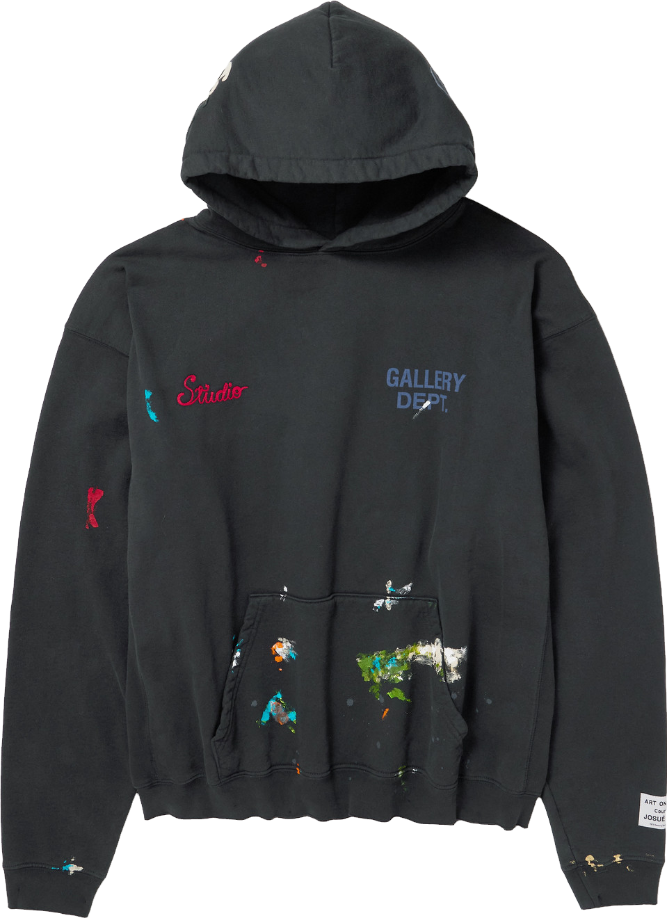 Gallery Dept. Paint-Splattered Hoodie - Black | Editorialist