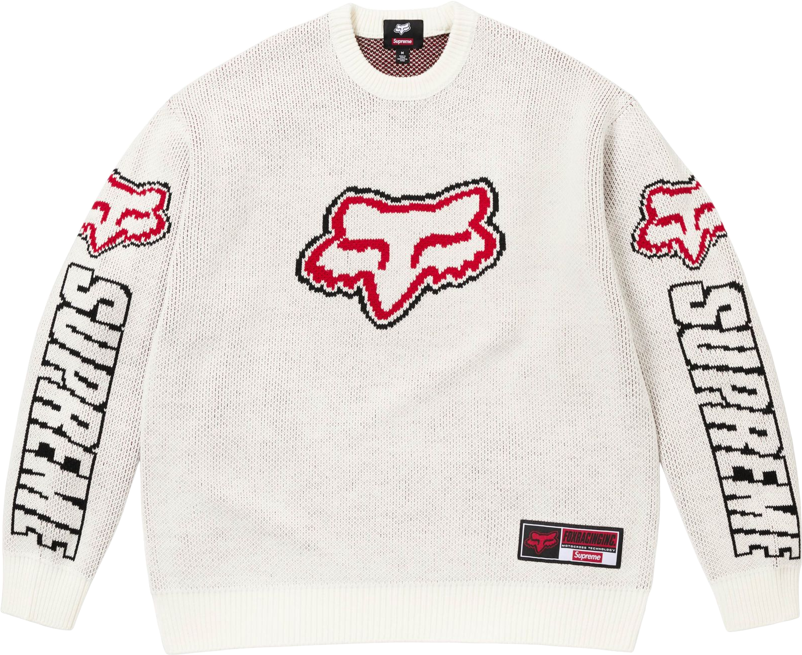 Supreme X Fox Racing Sweater - White | Editorialist