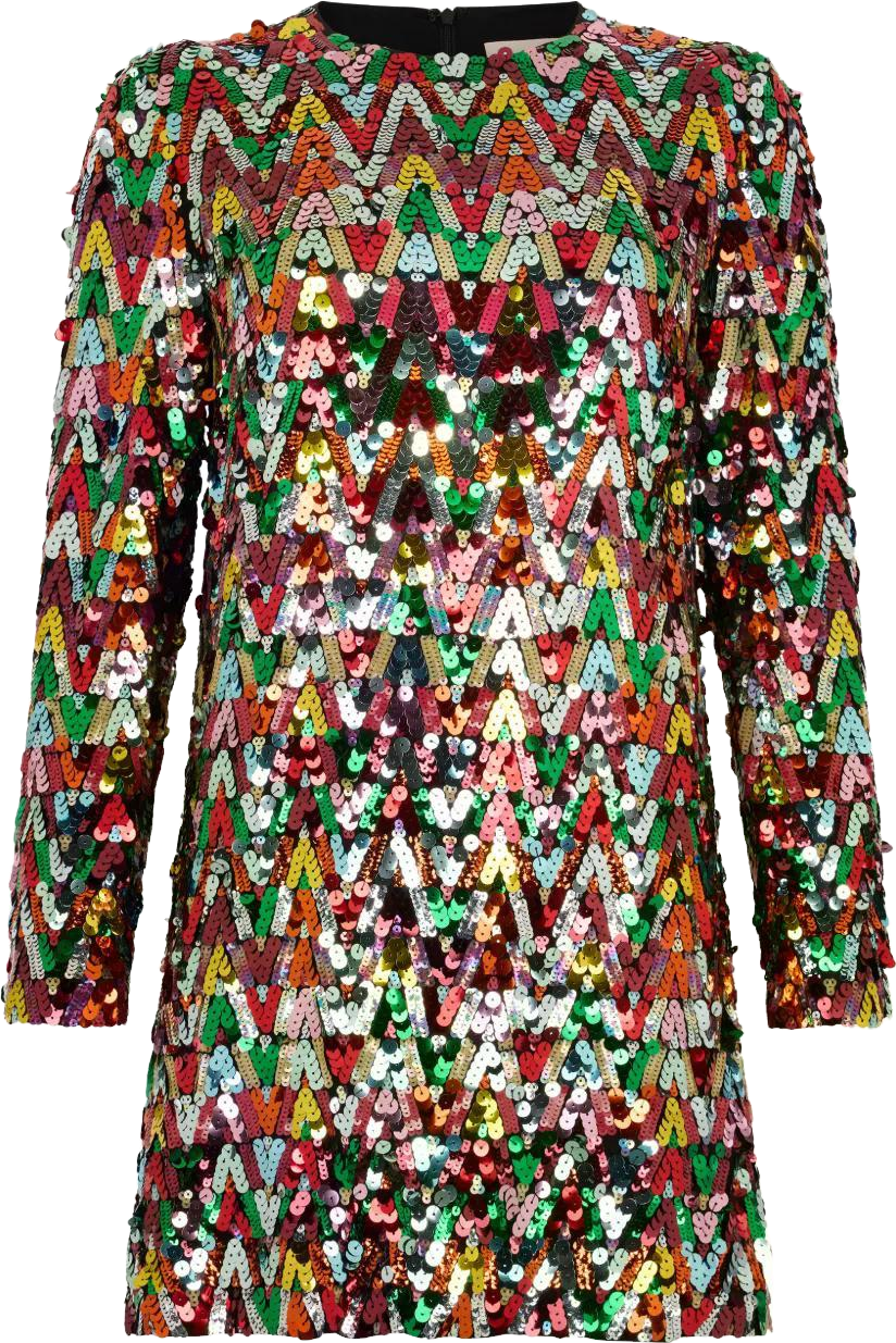 valentino rainbow spinning wheel lettering mini dress WornOnTV: Jaclyn's sequin Valentino mini dress on The White Lotus |  Michelle Monaghan