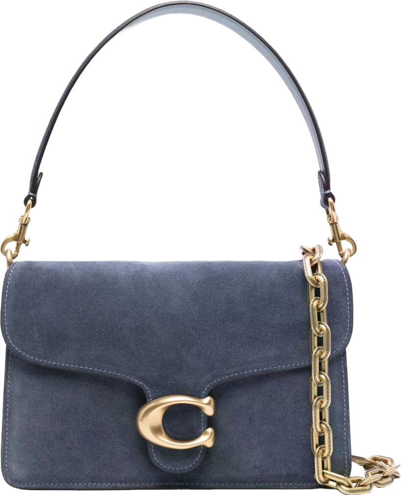 Coach Tabby Calf Suede Shoulder Bag - Blue | Editorialist
