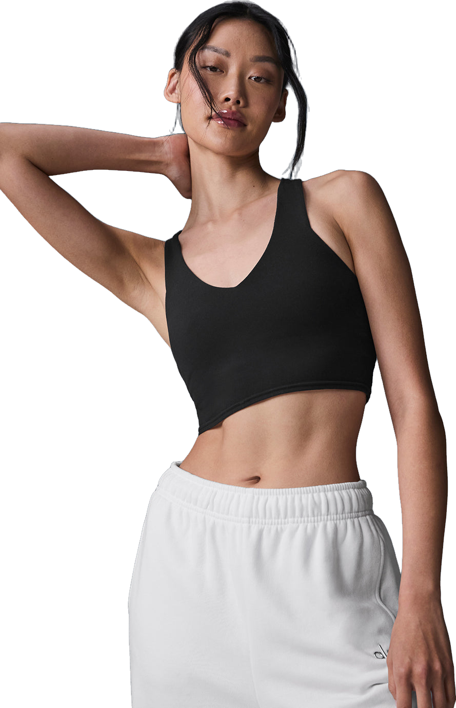 Alo Yoga Airbrush Double Up Bra - Black/white | Editorialist