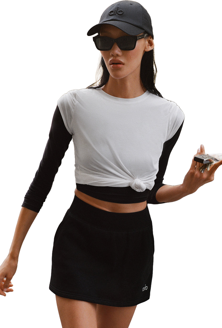 Alo Yoga Short Sleeve Top - Black | Editorialist