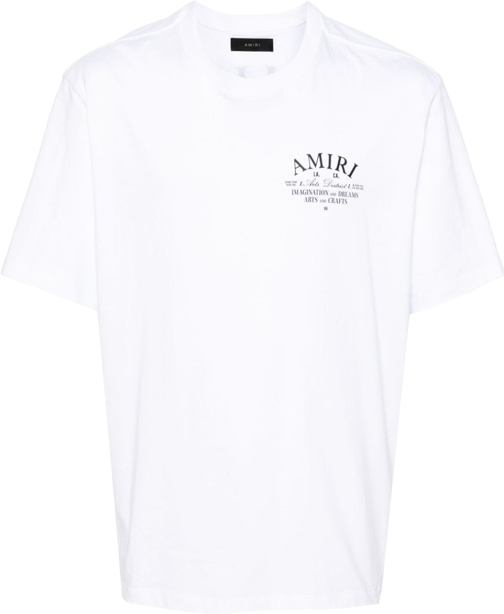 Amiri Logo-Print Cotton T-Shirt In White - 12% Off | Editorialist