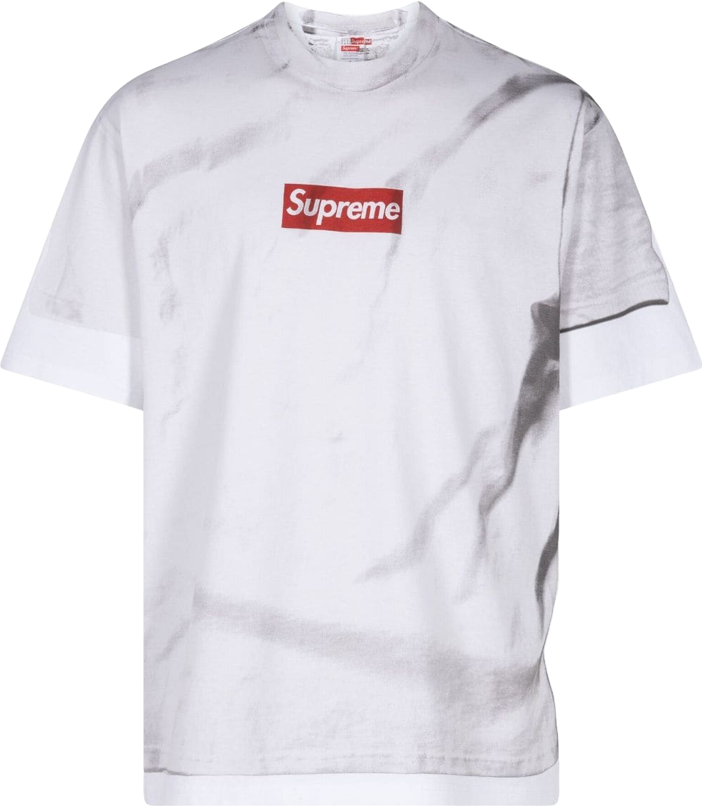 Supreme X Mm6 Maison Margiela Box Logo T-Shirt - White | Editorialist