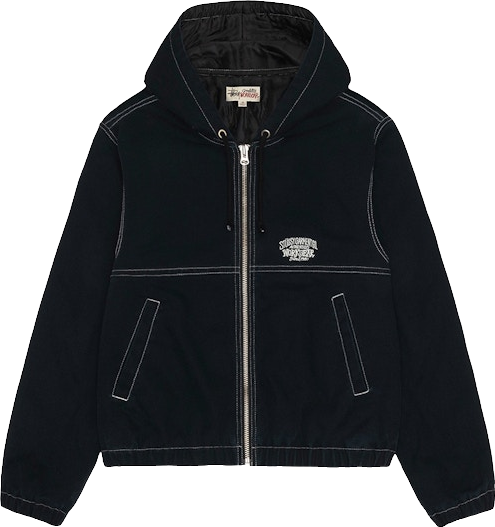 StüSsy Work Contrast Stitch Jacket - Black | Editorialist