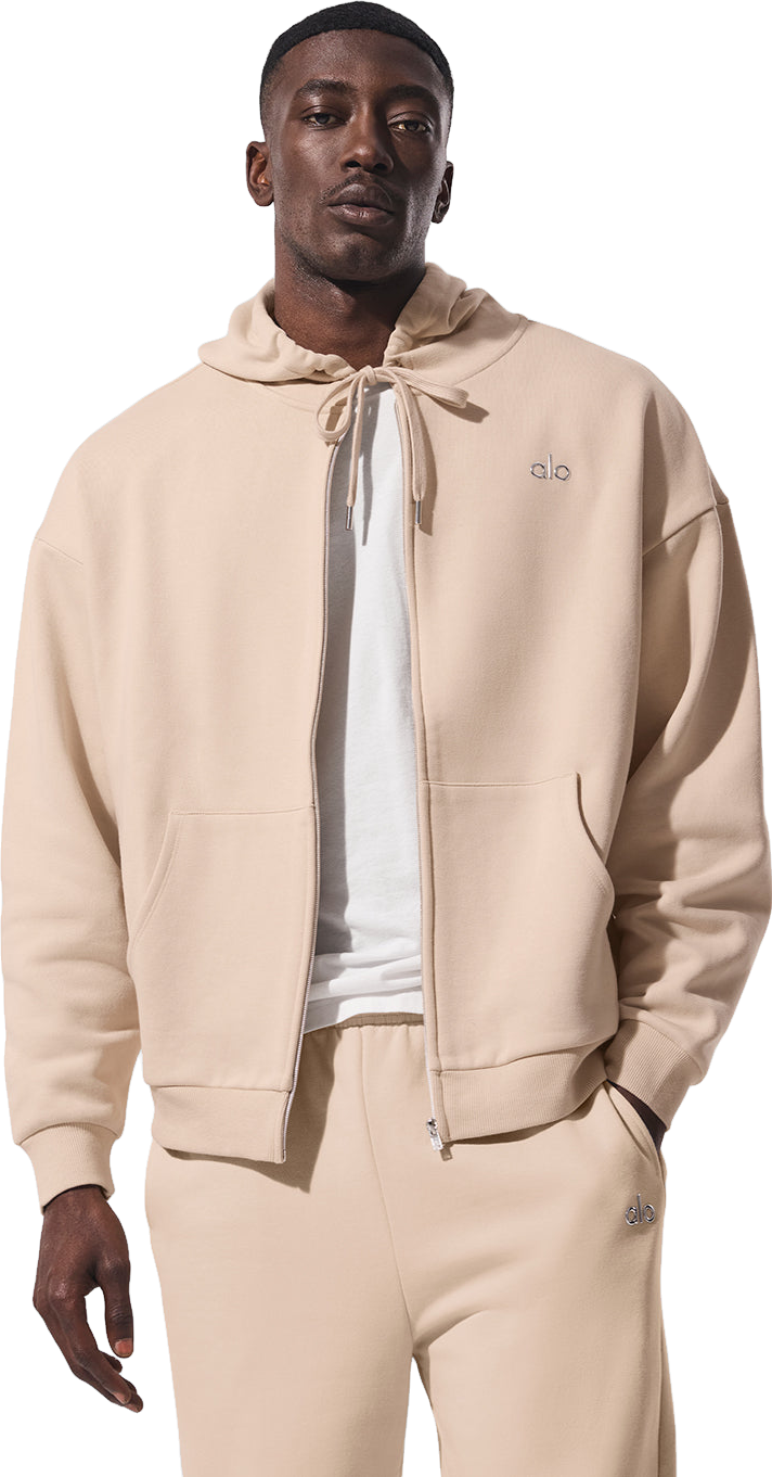 【新品タグ付き】 Alo yoga アロー ジップアップ フーディ XS Alo Yoga Accolade Full-Zip Hoodie - Gravel | Editorialist
