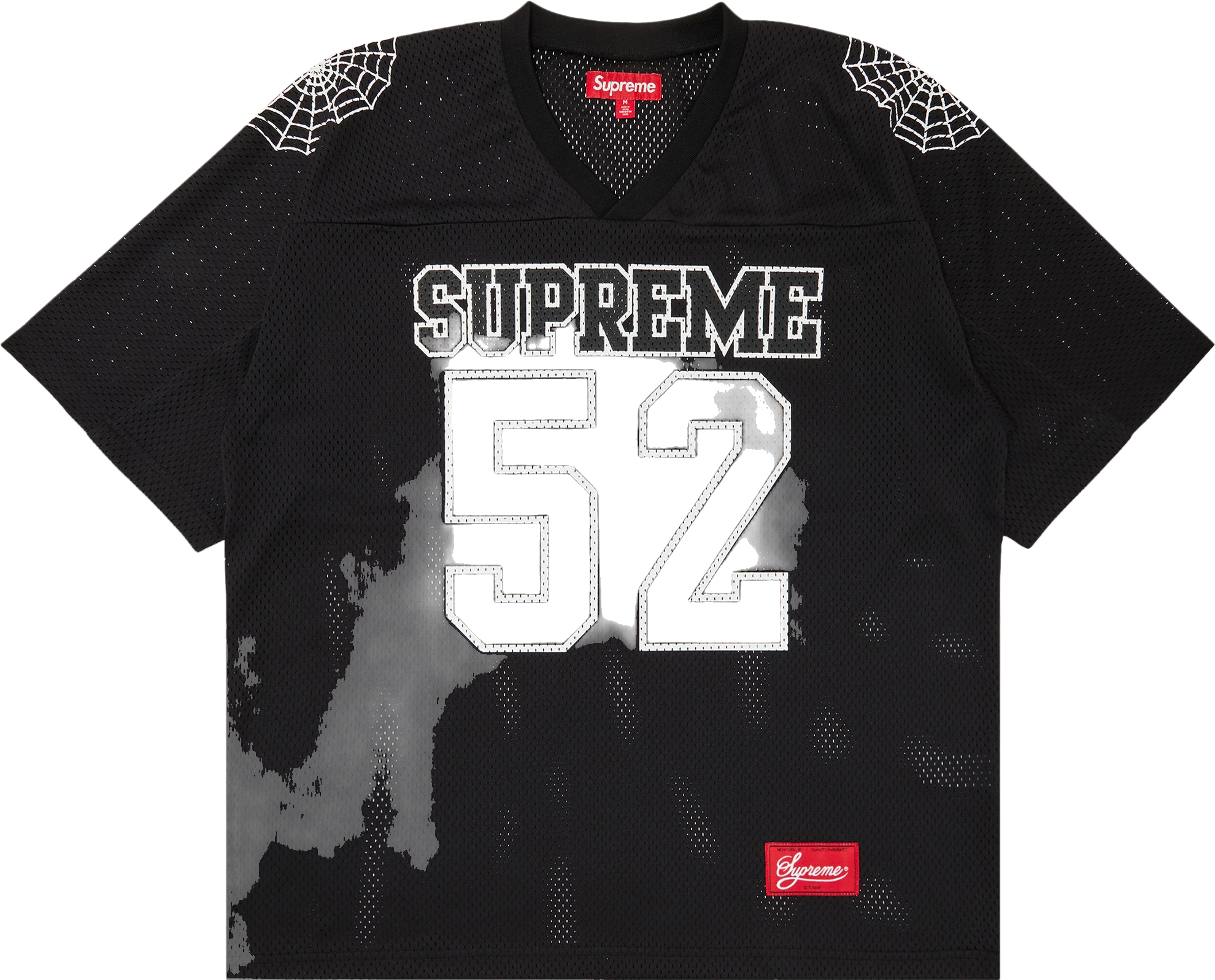 Supreme Spiderweb Football Jersey - Black | Editorialist