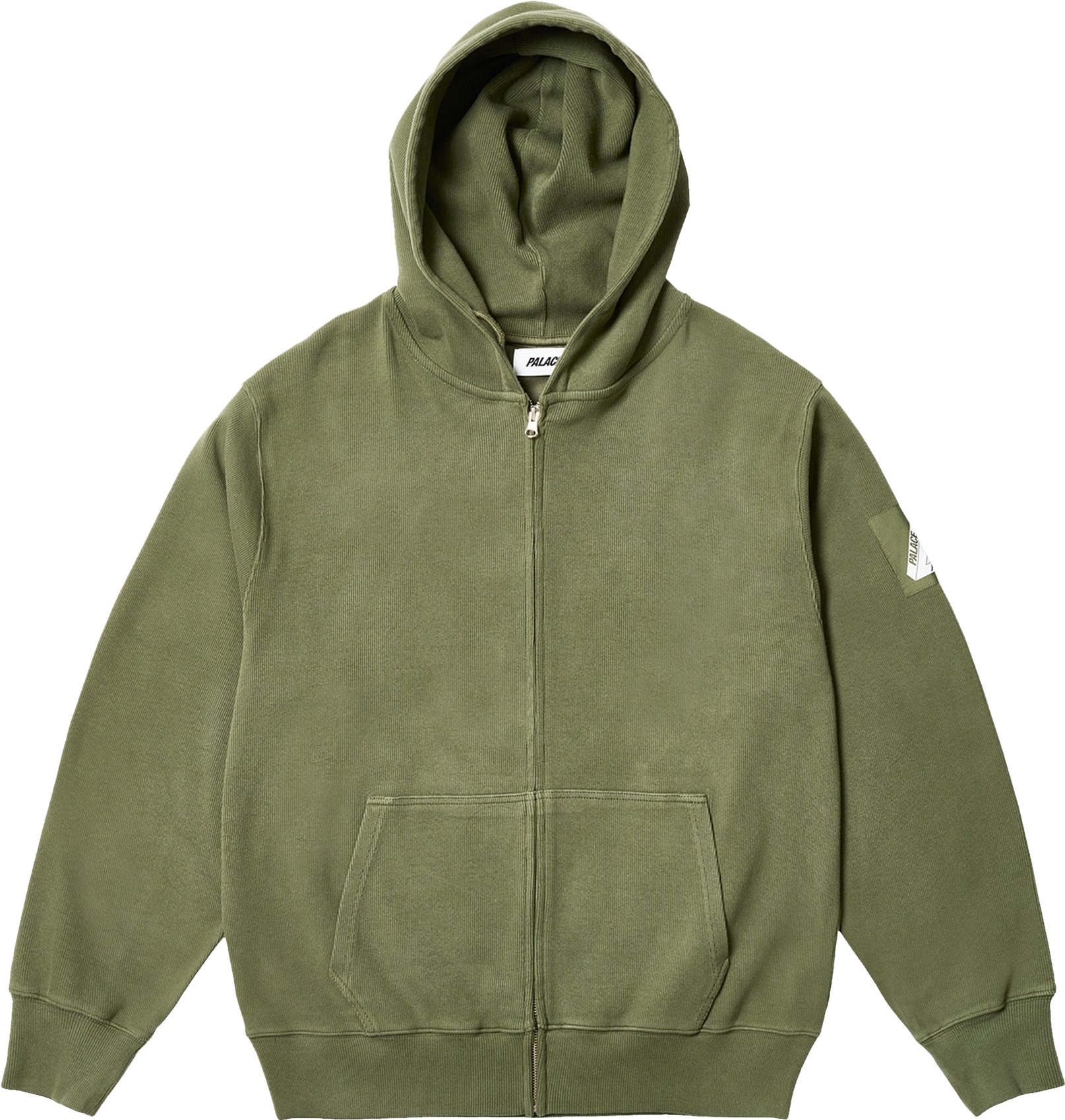 Palace Felt P Zip Hood - Green | Editorialist