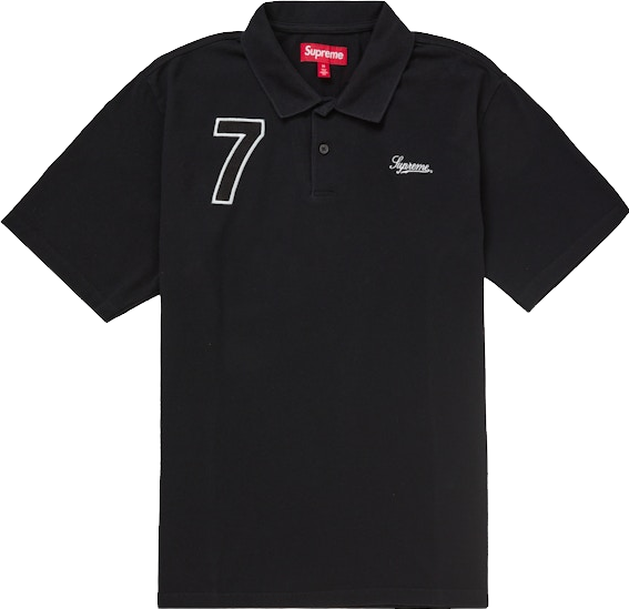 Supreme Striped Cursive Polo - Blue | Editorialist