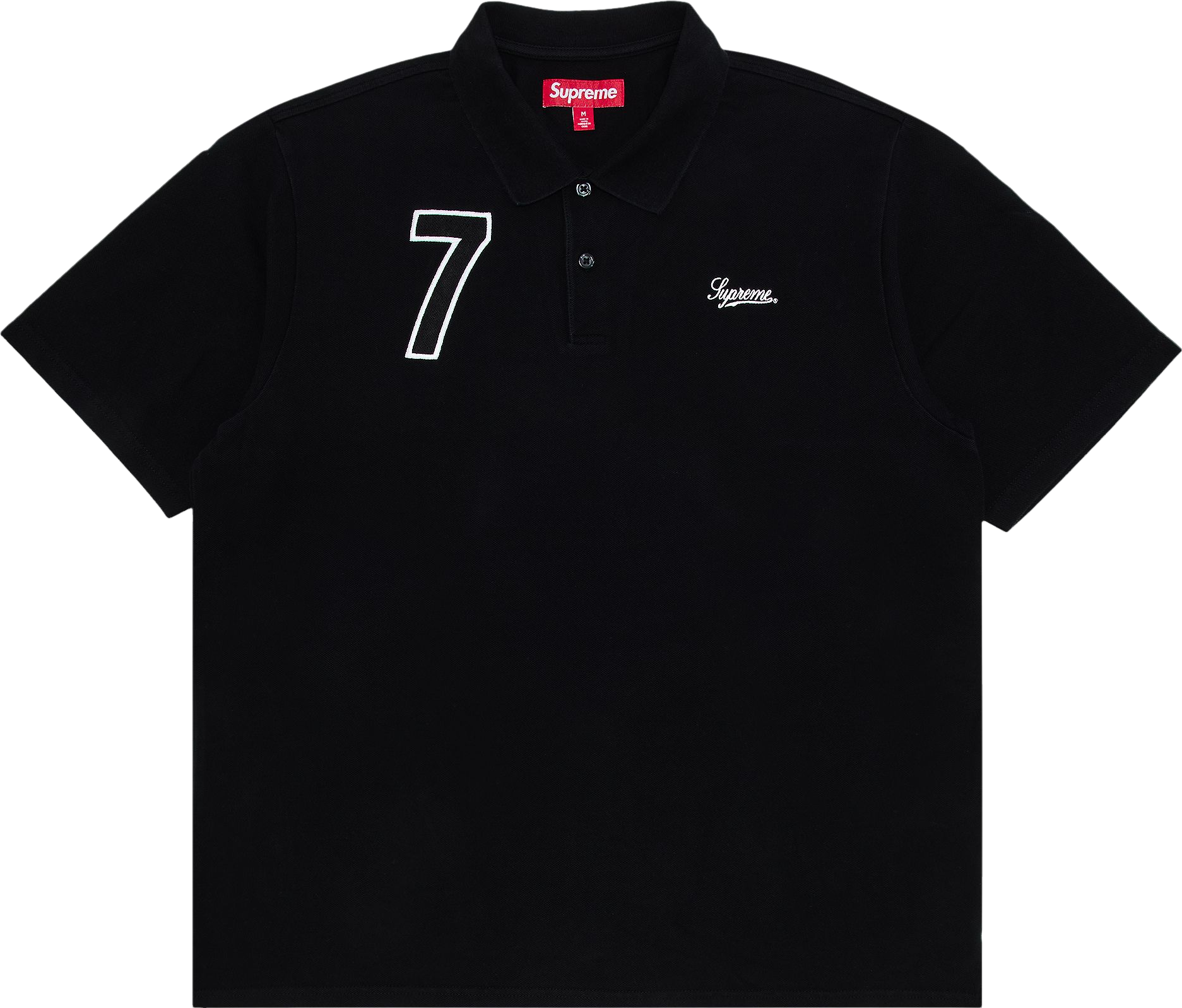 Supreme Striped Cursive Polo - Blue | Editorialist